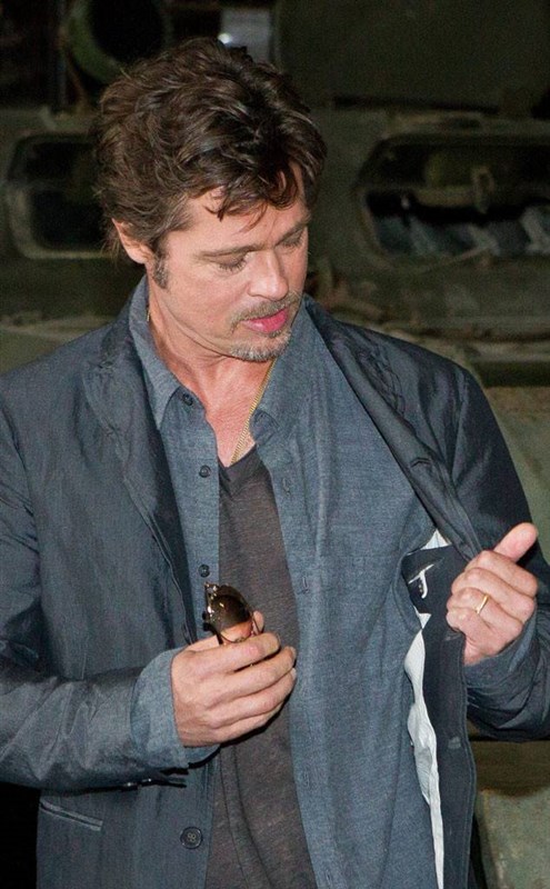 Brad Pitt shows off his wedding ring for the first time after marrying Angelina Jolie